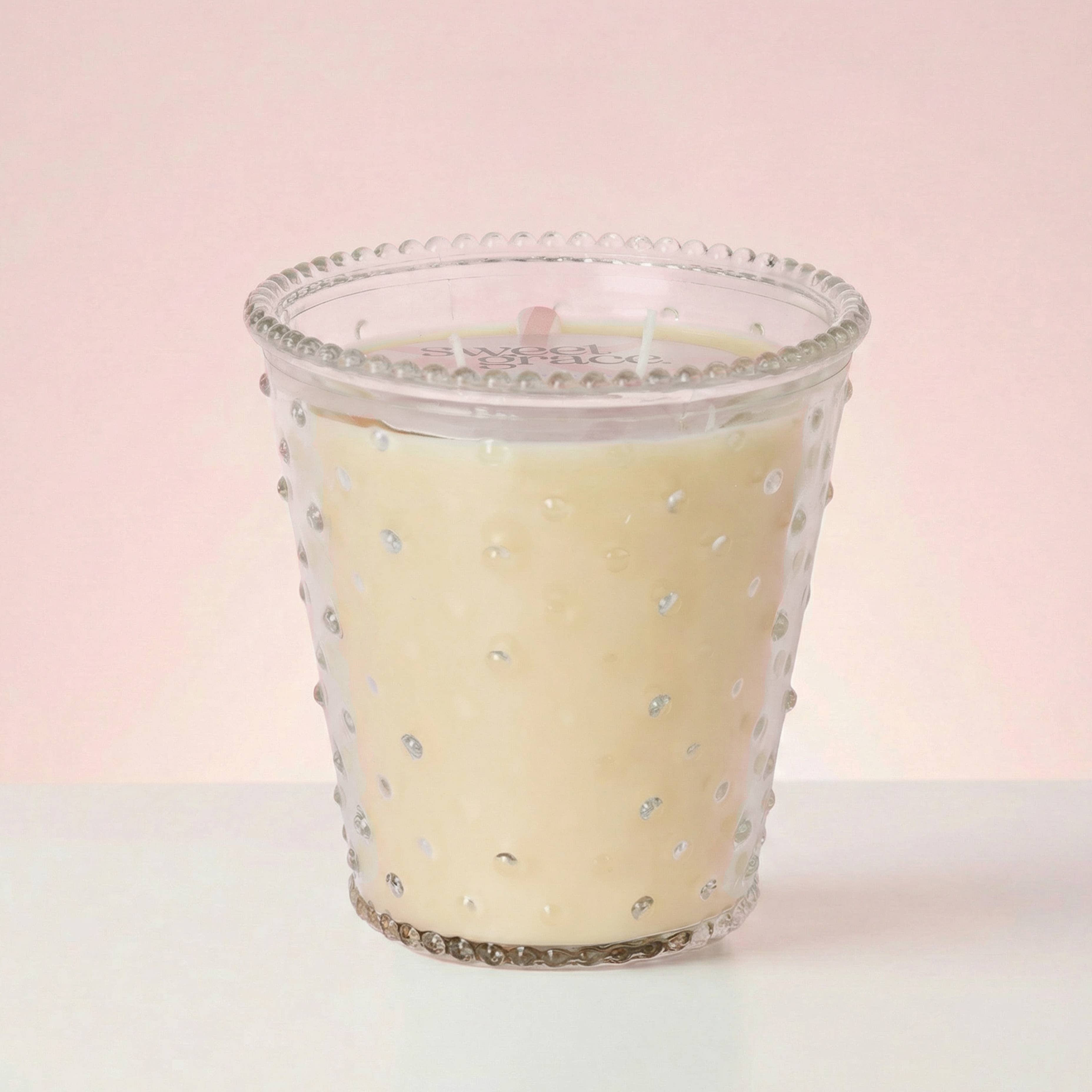 Sweet Grace Hobnail Soy Candle 18.5oz | Home Gift, 92hr