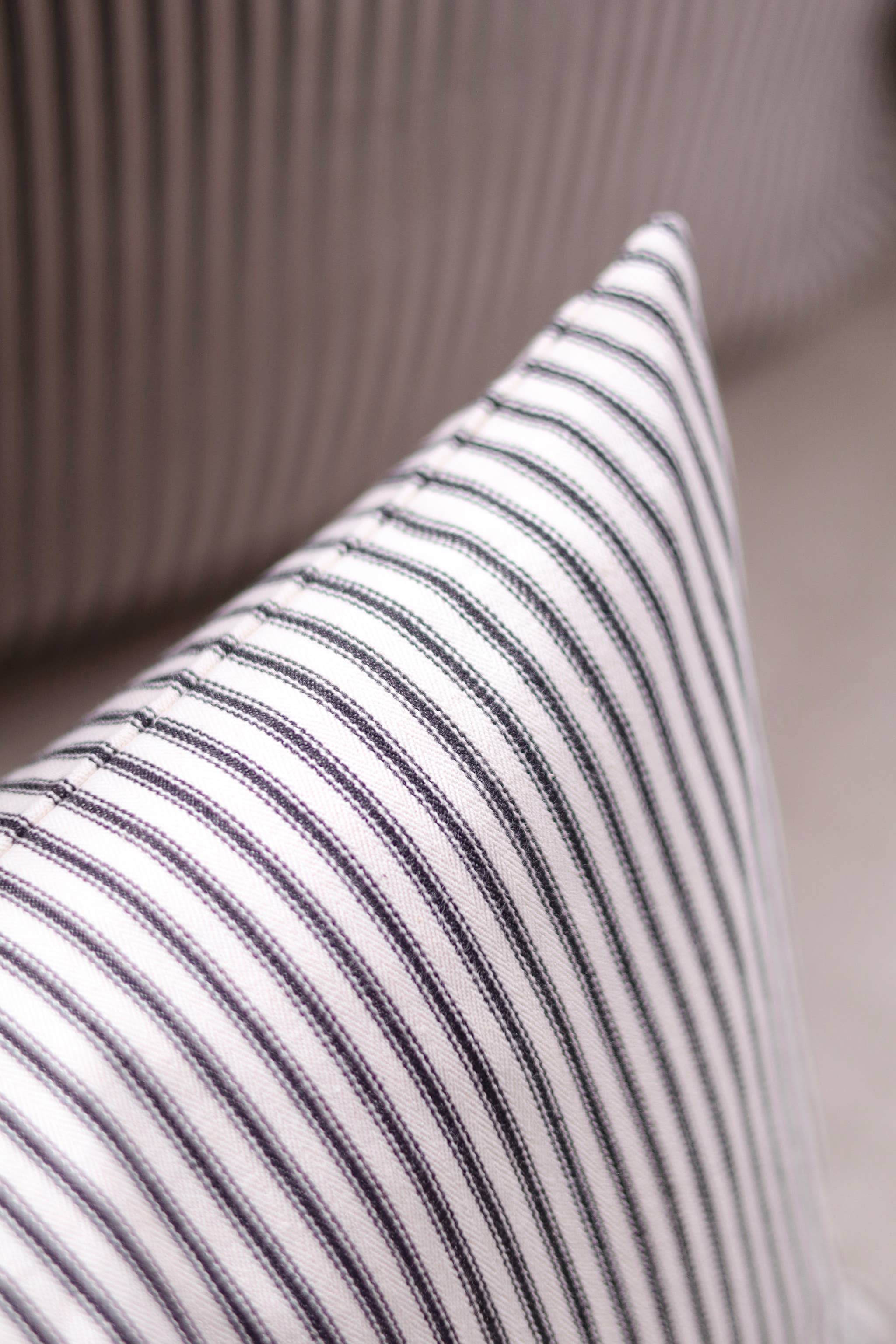 21x12 Black Ticking Pillow