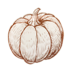Pumpkin Line Art Shaped Paper Plates