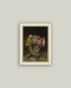 Vase of Pink & Yellow Flowers Framed