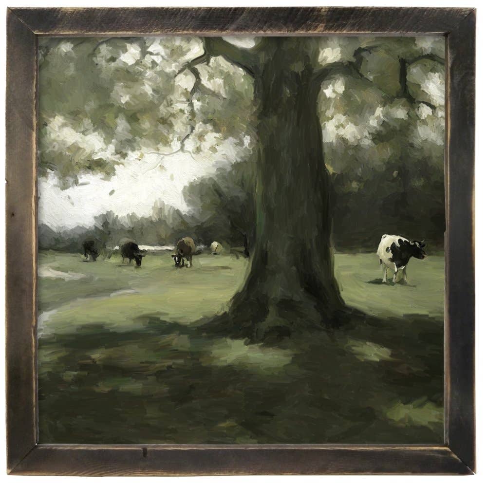 Tree with Holstein Cows