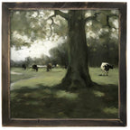 Tree with Holstein Cows
