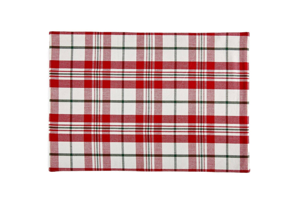 Holiday Plaid-Red Placemat