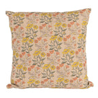Chambray Printed Throw Pillow with Floral Pattern