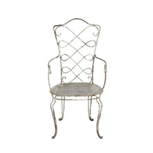 Charlotte Iron Chair Antiqued White