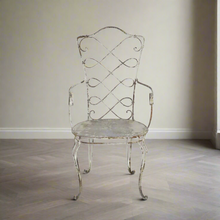 Charlotte Iron Chair Antiqued White