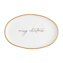 Christmas Gold Beaded Platter