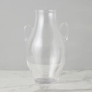 Clear Glass Amphora Flower Vase - Large