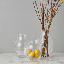 Clear Glass Amphora Flower Vase - Medium