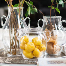Clear Glass Amphora Flower Vase - Medium