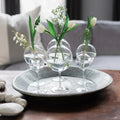Clear Wine Glass Flower Vase - Medium