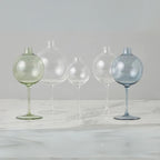 Clear Wine Glass Flower Vase - Medium