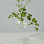 Clear Wine Glass Flower Vase - Medium