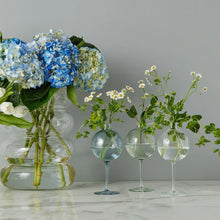 Clear Wine Glass Flower Vase - Medium