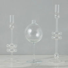 Clear Wine Glass Flower Vase - Medium