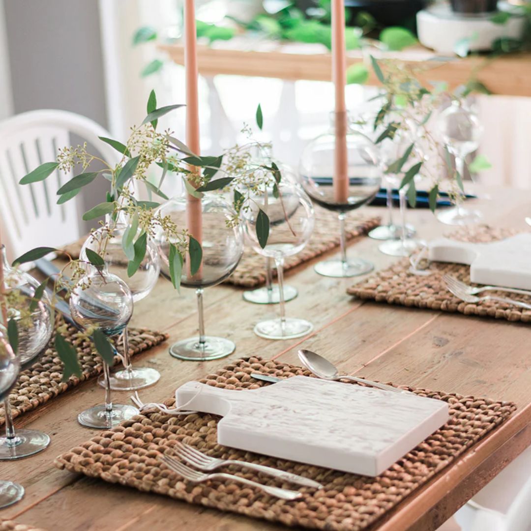 Clear Wine Glass Flower Vase - Medium