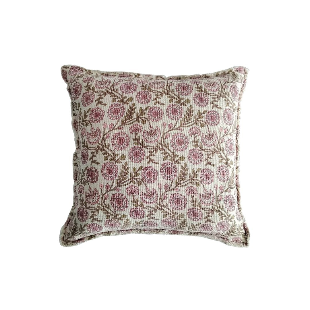 Cozy Cottage Clematis Throw Pillow