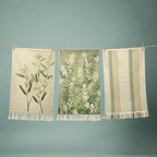 Cotton Tea Towel - Neutral Green