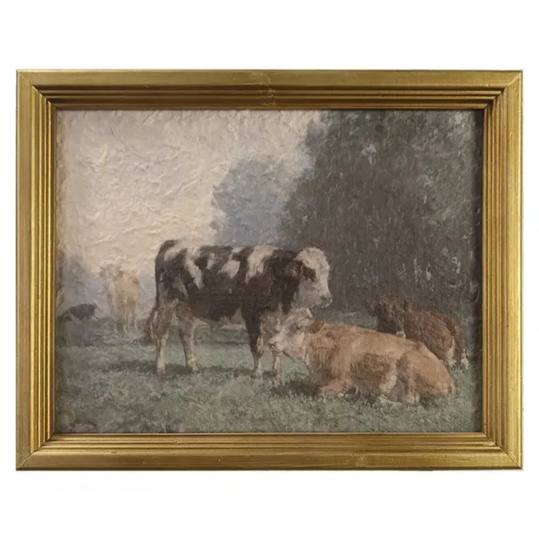 Cow's Grazing Framed Print