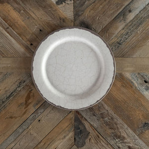 Cream Crackle Plate