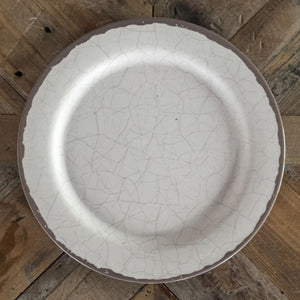 Cream Crackle Plate