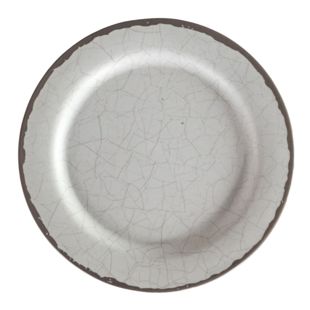 Cream Crackle Plate