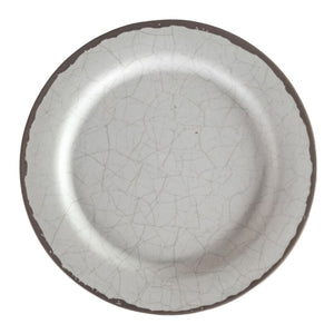 Cream Crackle Plate