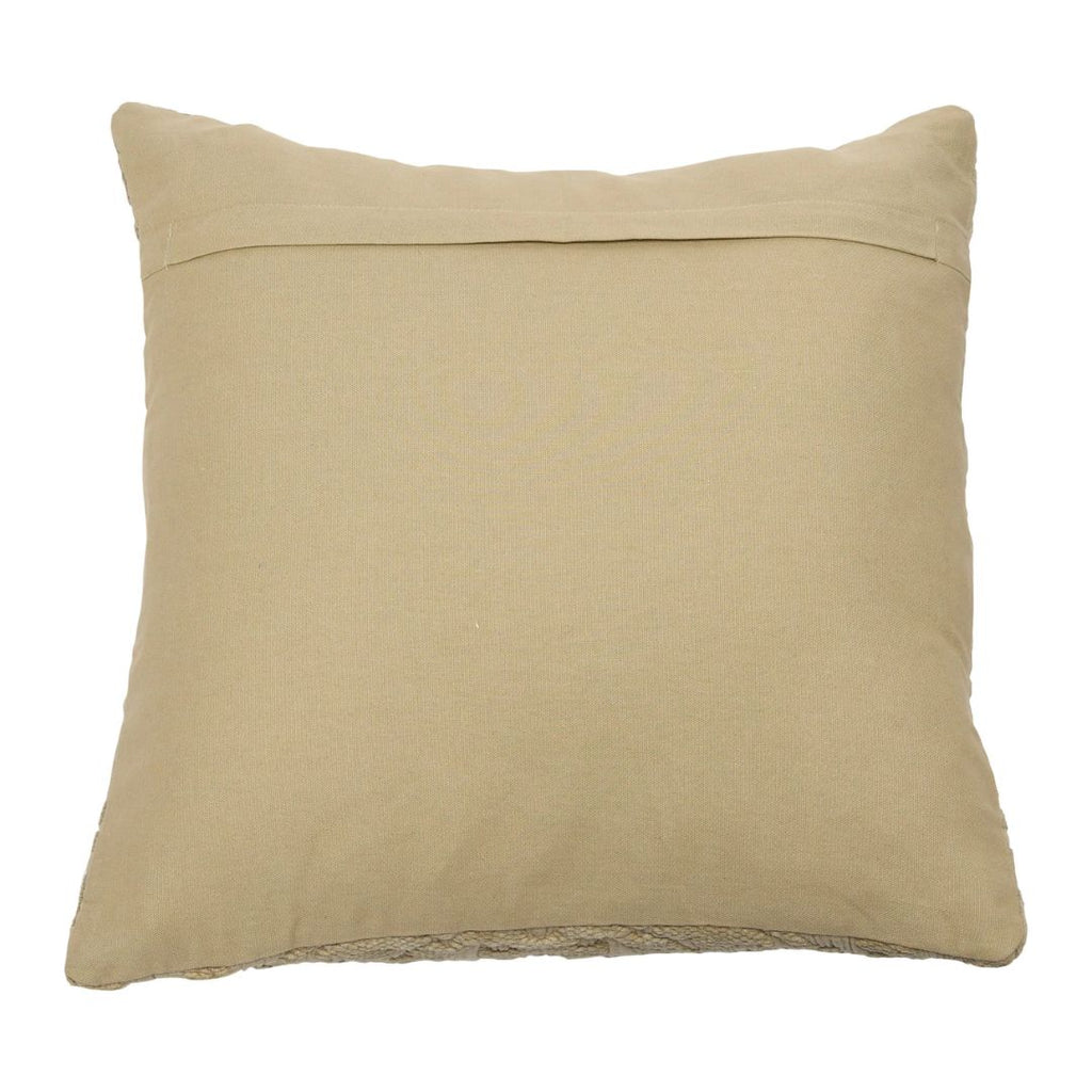 Cream Woven Chenille Throw Pillow