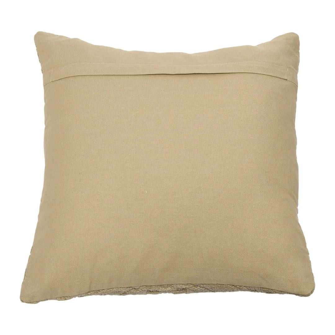 Cream Woven Chenille Throw Pillow