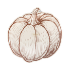 Pumpkin Line Art Shaped Paper Plates