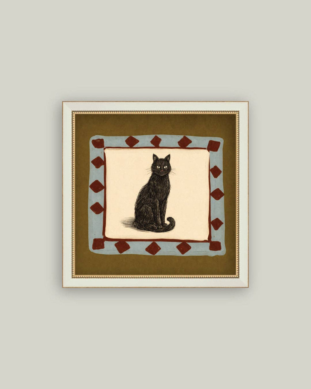 Watchful Black Cat