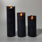 Small Black Candles with Moving Flame