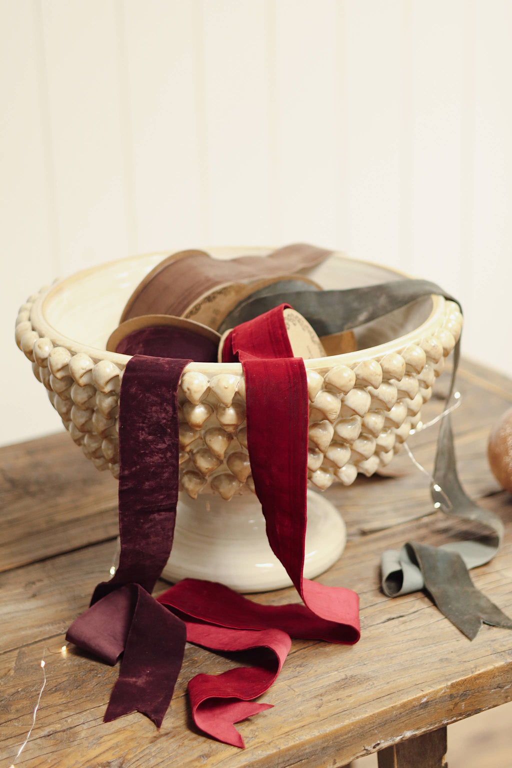 2" Velvet Ribbon on Spool - Sangria