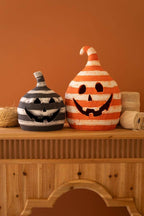 Lg Orange Striped Jack-O-Lantern