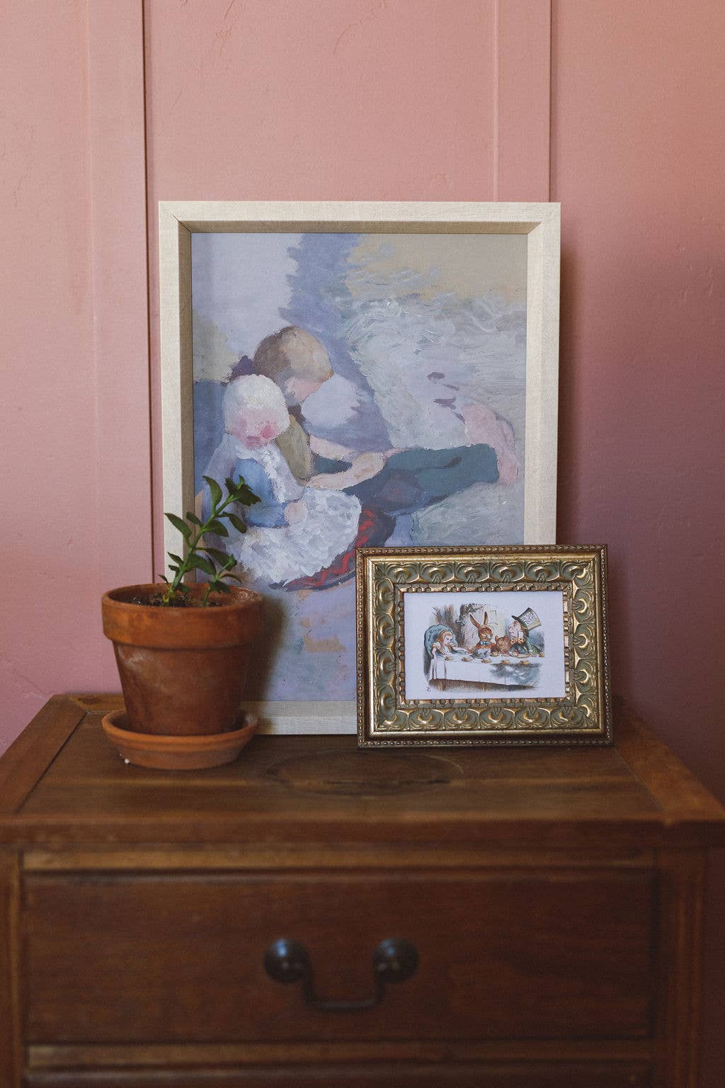Tea Party with the Mad Hatter Framed Antique Art