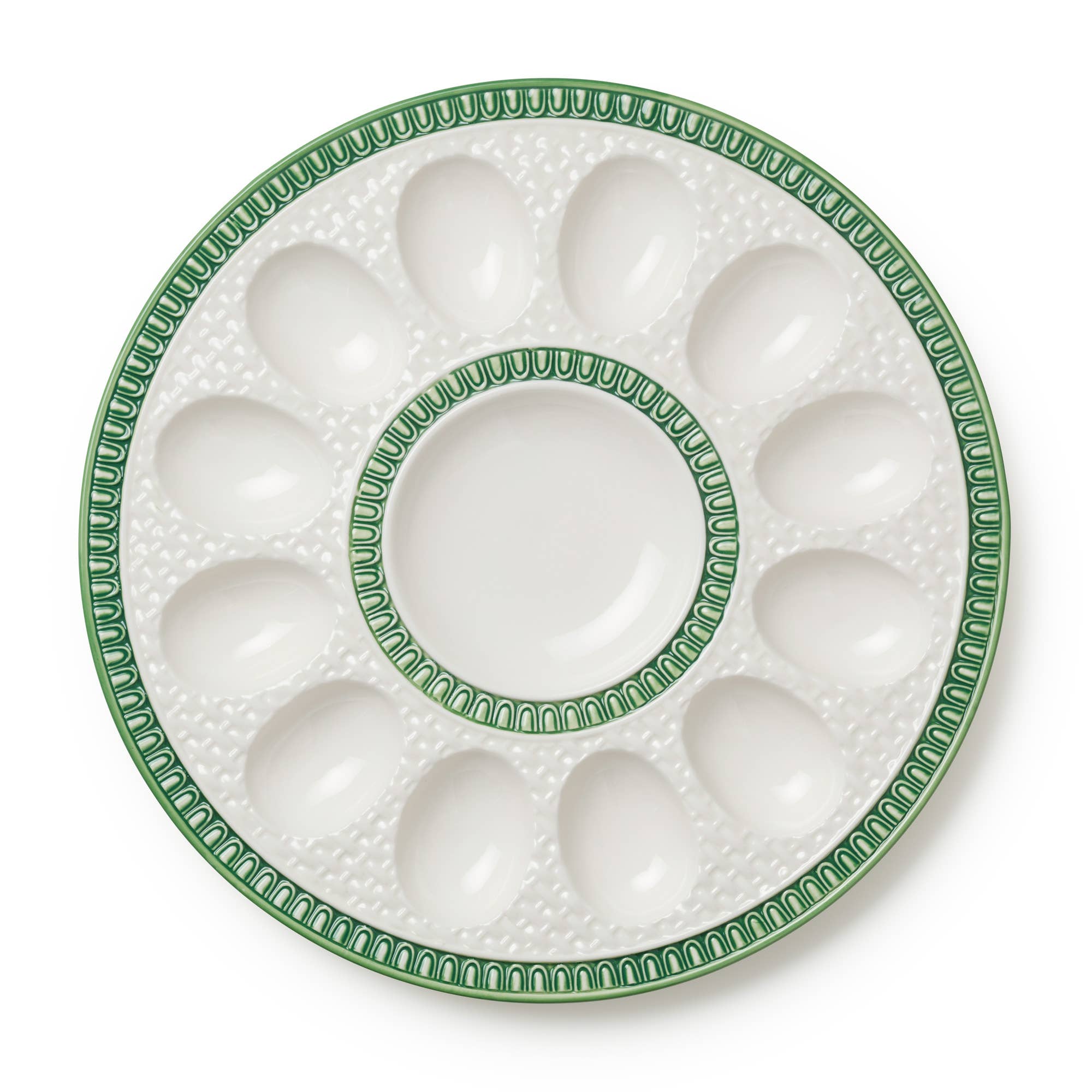 Le Jardin Embossed Rattan Egg Plate