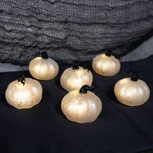 Battery Operated Mini Glass Pumpkins