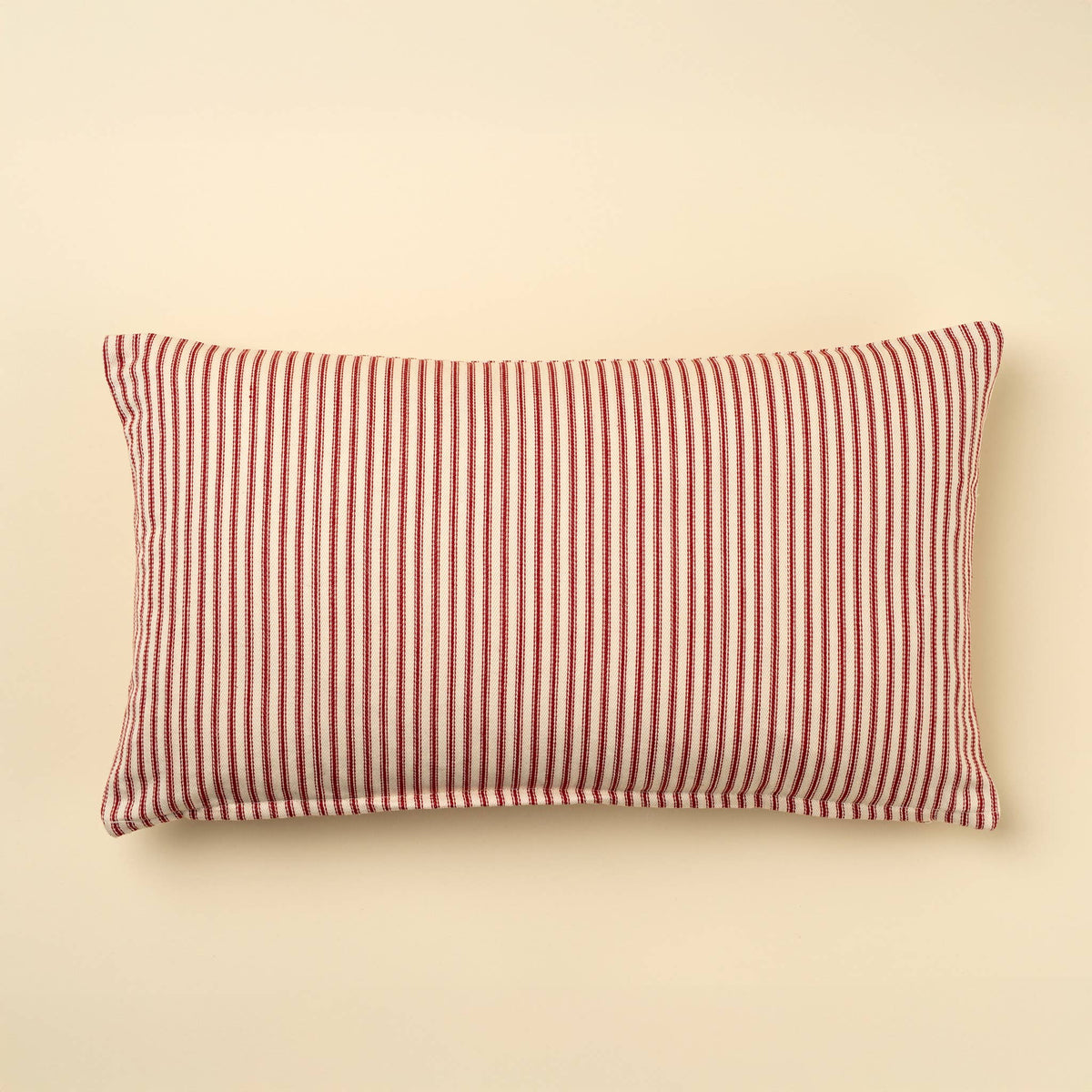 21x12 Red Ticking Pillow