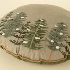 Alpine Trees Round Pillow
