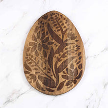 12" Etched Egg Serving Board – Natural