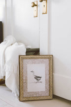 Single Goose Framed Antique Art