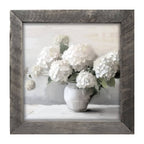 White Vase of Hydrangeas