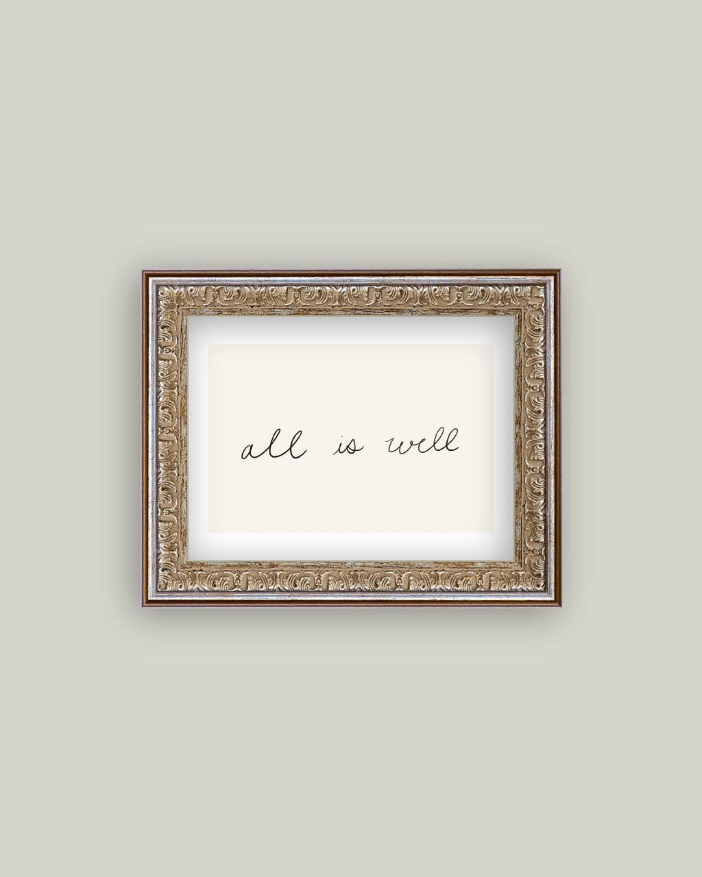 All Is Well Framed