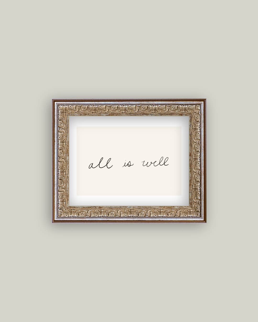 All Is Well Framed
