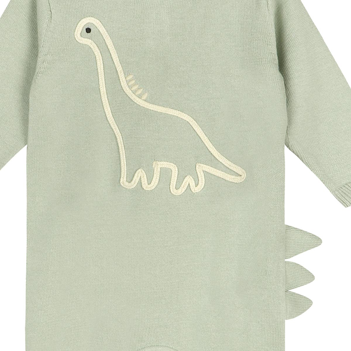 Dino Embroidered Baby Knit Jumpsuit