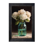 Mason Jar with White Hydrangeas - Vertical Frame