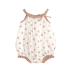 Tea Rose Floral Baby Romper + Headband