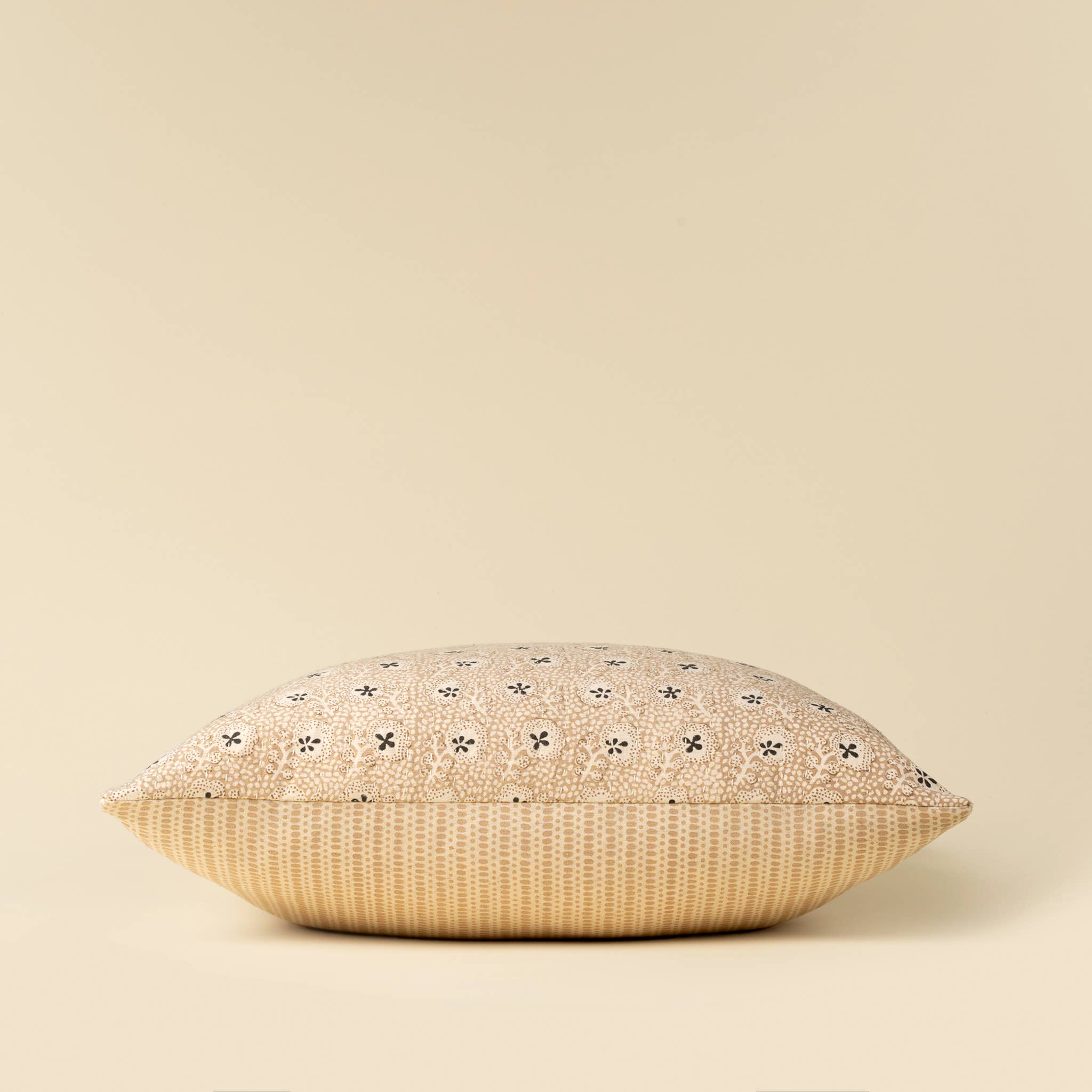 20x20 Clover Block Print Kantha Pillow