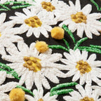 Daisy Black & Ivory Throw Pillow - 18x18"