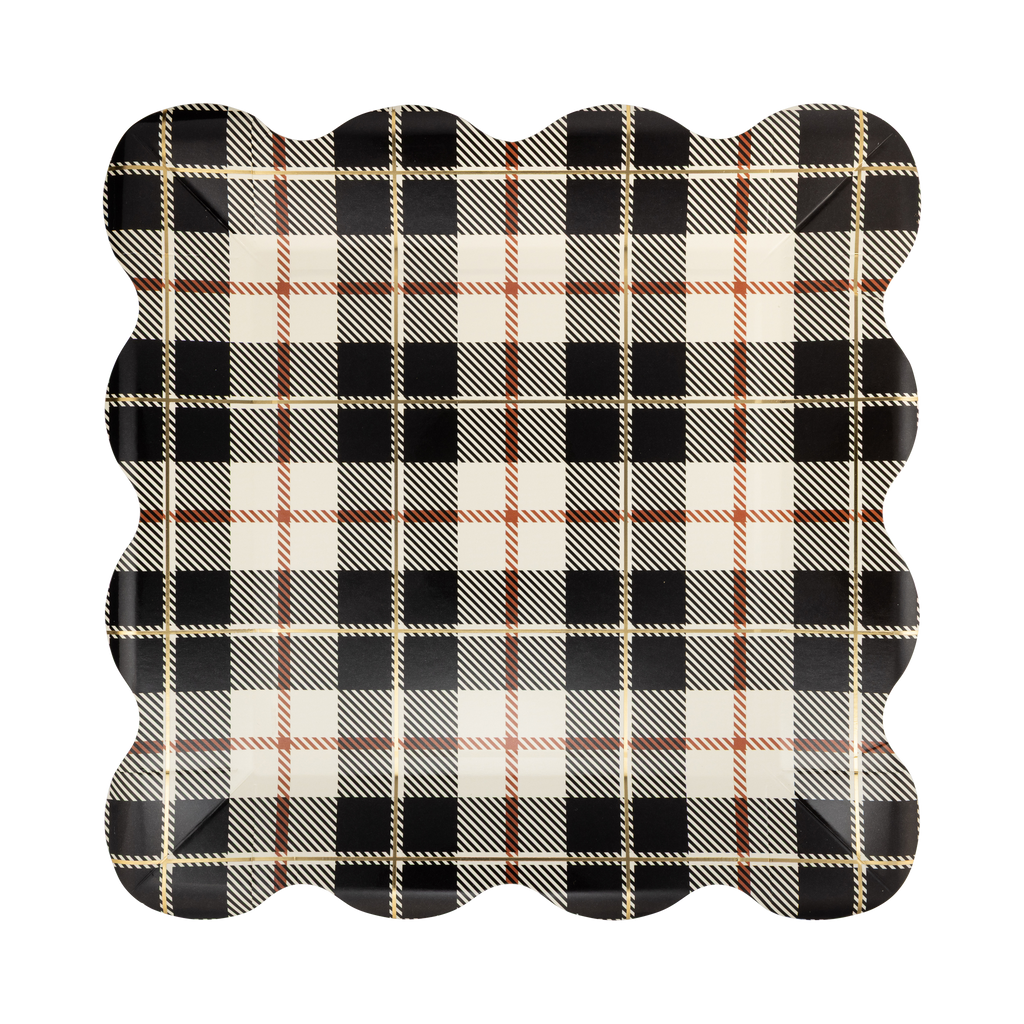 Black Fall Plaid 10" Plate